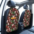 thumbnail image 3 of Pofeuu Merry Christmas1 Print 2 Pack PU Leather Kick Mat Back Seat Protector, Universal Car Seat Back Organizer, Waterproof Backseat Protector For Most Car, 3 of 8