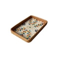 thumbnail image 1 of Vacemry Decorative Rattan Shell Tray, Handwoven Plastic Storage Container for Living Room Dining Room Coffee Table, Picnic Fruit Snack Organizer, Modern Home Decor Display, 1 of 5