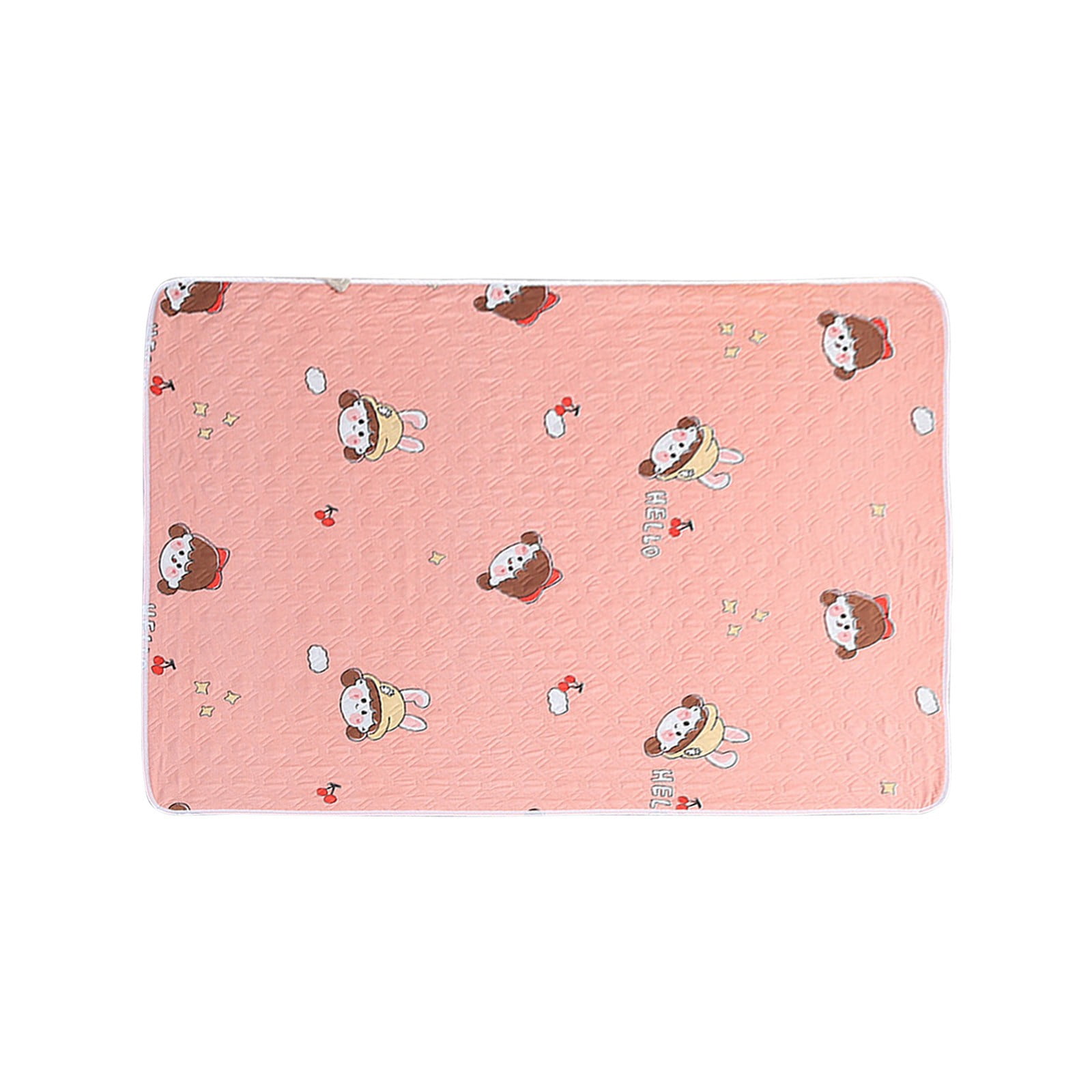 Waterproof Washable Large Bed Pad for Incontinence Protection, Elderly Care & Menstrual Use, Ultra-Soft Quilted 4-Layer Design, 150x100cm, Pink, Machine Washable, Non-Slip Backing