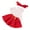 Red, variant on Fsqjgq Valentine's Day Toddler Baby Girl Clothes Dress Outfit Heart Ruffle Sleeve Romper Tops Tutu Skirt with Headband 3pcs Cute Clothing Sets 6-9 Months