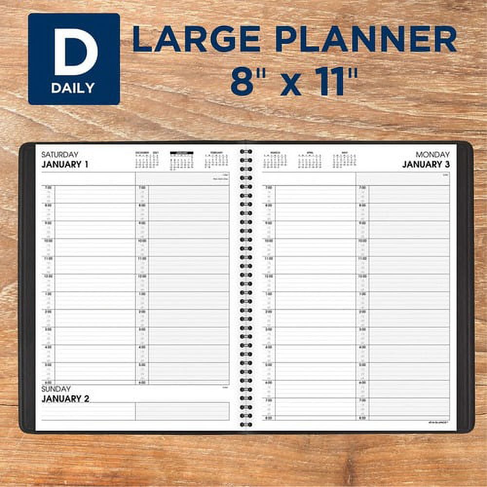 At-A-Glance Two-Person Daily Appointment Book Julian Dates - Daily - 1 Year - January 2022 till December 2022 - 7:00 AM to 8:00 PM - Quarter-hourly - 1 Day Single Page Layout - 8" x 10 7/8" Sheet Size
