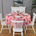 thumbnail image 2 of Strawberry Plants Fruit Flower Round Tablecloth 60"x60",Wrinkle Wipeable Table Cloth for Kitchen Dining Room Picnic Patio Party, 2 of 6