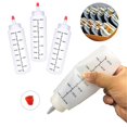 thumbnail image 4 of Baaxxango Paquete de 12 botellas de plástico de 8 oz/240 ml, botella de plástico con escala de polietileno, plástico duradero con tapa de punta roja y escala negra para salsas de ketchup, aderezos de, 4 of 5