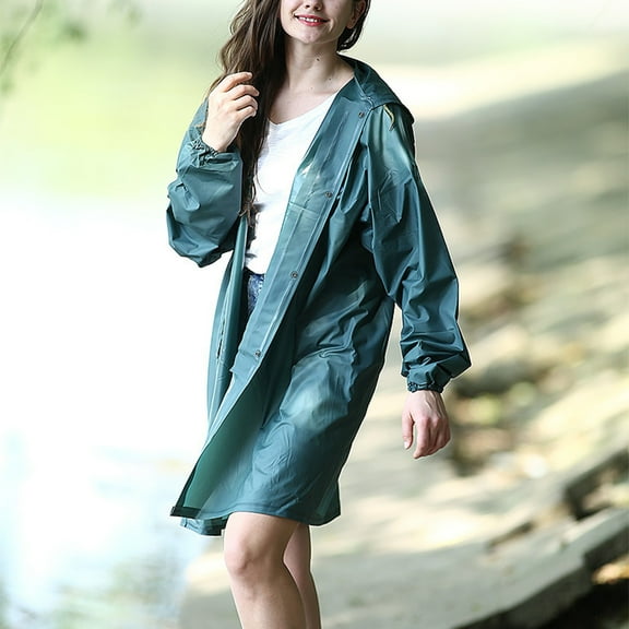 FRCOLOR  Adult Rain Poncho Jacket Elastic Sleeves Raincoat
