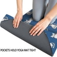 thumbnail image 3 of 70x26 Inch Yoga Towel, Sweat Absorbent Non-Slip Mat for Hot Yoga, Pilates & Fitness,Cat Striped Blue Pattern, 3 of 5