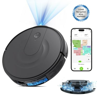 Enboya DL30 Pro Robot Vacuum and Mop Combo,Lidar Navigation with Mapping,Super Slim and 9000Pa Suction