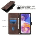 thumbnail image 3 of Nalacover Wallet Case for Samsung Galaxy A32 5G, Skin-Friendly PU Leather Shoulder Strap Lanyard Crossbody Magnetic Clasp Flip Folio Cover with Card Slots Holder Kickstand Shockproof Case,Brown, 3 of 8