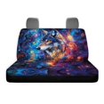 thumbnail image 6 of Chririnla Galaxy Wolf Pattern Bench Seat Covers for SUV, 2pcs Stretch Car Seat Cover Non-Slip Scratch Proof Car Rear Seat Covers, 6 of 7