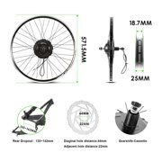 Yose Power 26 inch ebike conversion kit 48V500W rear motor with 48V13Ah lithium battery and wheel Cassette or Screwed option with integrated controller, LED display, PAS sensor electric bike hub motor