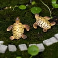 thumbnail image 4 of Mini tortuga marina de resina, tanque de peces para decoración de figuritas, jardín de hadas en miniatura, terrario artesanal, paisaje, 2 piezas, 4 of 4