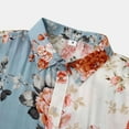 thumbnail image 5 of Siilsaa Shirts for Men Men's Casual Sleeve Shirts Cotton Linen Beach Shirt(Blue,L), 5 of 6