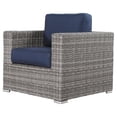 thumbnail image 1 of Living Source International Wicker Club Patio Chair w/  Cushion in Navy, 1 of 3
