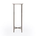 thumbnail image 4 of Nigella White Marble And Silver Cross Legs Side Table, 4 of 7