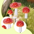 thumbnail image 1 of Elodie 2x Mushroom Garden Stakes Resin DIY Bonsai Crafts for Backyard Porch Pathway Red, 1 of 8