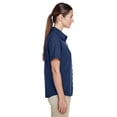 thumbnail image 2 of M610SW Harriton Ladies' Paradise Short-Sleeve Performance Shirt - Navy - XL, 2 of 4