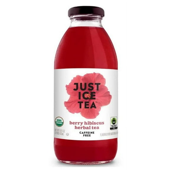 Just Ice Tea Caffeine Free Berry Hibiscus Herbal Tea 16 fl oz