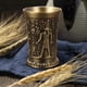 thumbnail image 4 of Vaso de vidrio, vaso para sorbos, vaso con relieve antiguo, para accesorios de bar Ramsés de bronce, 4 of 8
