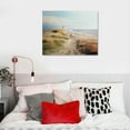 thumbnail image 4 of Small Beach Scene Bathroom Wall Art Beach Path Coastal Canvas Wall Decor Blue Sea Bedroom Ocean Pictures Prints Wall Decorations Seascape Office Kitchen Framed Artwork, 4 of 4