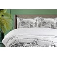 thumbnail image 4 of Ambesonne Italy Duvet Cover Sets, Valley Winery House Art, 2-King, Pale Grey Black, 4 of 7