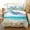 B, variant on 3-Piece Beach Themed Bedding Set - Twin Size Blue Ocean Comforter Cover with Seashell & Starfish Print, Coastal Duvet Cover + 2 Pillowcases for Kids, Teens, Adults