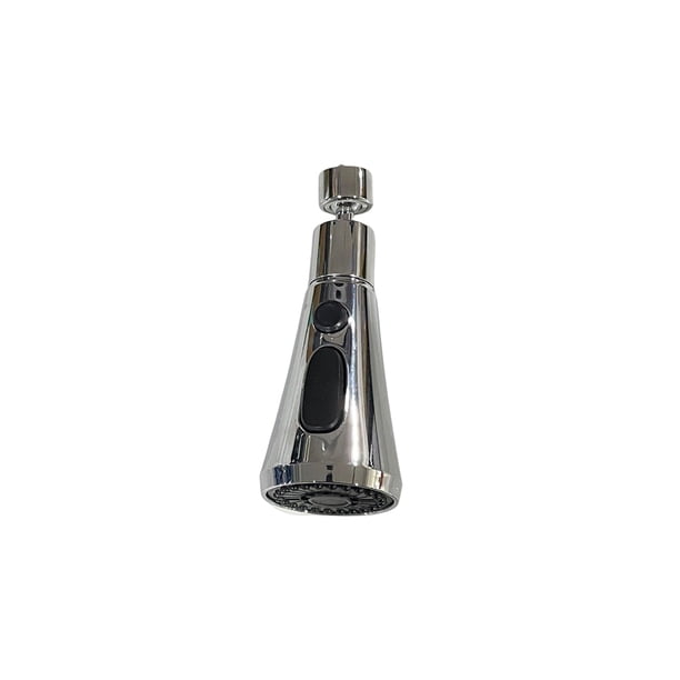 Bewildely Aireador de grifo de rotación de 360 grados, rociador de cabezal de ducha, 3 modos, difusor de grifo de agua flexible, boquillas, Accesorios de baño Plata Bewildely HA071444-01