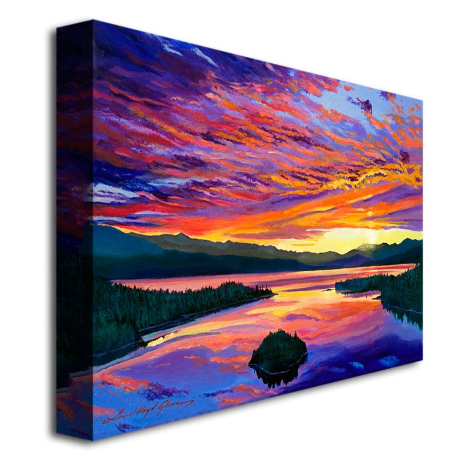 Trademark Art "Paint Brush Sky" Canvas Wall Art by David Lloyd Glover