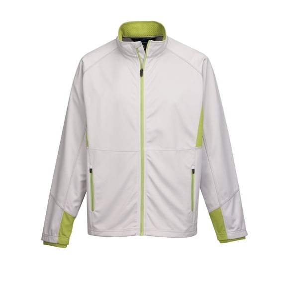 Tri-Mountain Performance Trailway J6150 poly bonded jacket, 4X-Large, Stone/Lime