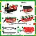 thumbnail image 3 of KYAIGUO Christmas Train 14PCS Set Kids Mini Train Freight Coal Car Toys with Track Birthday Gift, 3 of 7