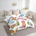 thumbnail image 3 of Manfei Colorful Cowgirl Boots 7 Pieces Bedding Comforter Set,Boho Exotic Style Full Bedding Set,Rustic Western Cowboy Fitted Sheet Flat Sheet For Girl Boys,Luxury Bedroom Decor Reversible, 3 of 8