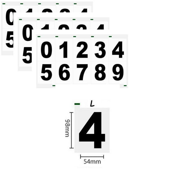 3Pc Nanofilm License Sticker License Number Reflective Invisible Digital Sticker Vanish Plates License Plates Sticker by Number