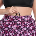 thumbnail image 4 of HDE Women's Plus Active Printed Skort Tulip Hem Mini Skirt, 4 of 5
