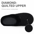 thumbnail image 6 of Crestar Unisex Memory Foam Slippers for Women Men, Fluffy Winter Quilted Warm House Shoes Indoor and Outdoor, Black, 6 of 7
