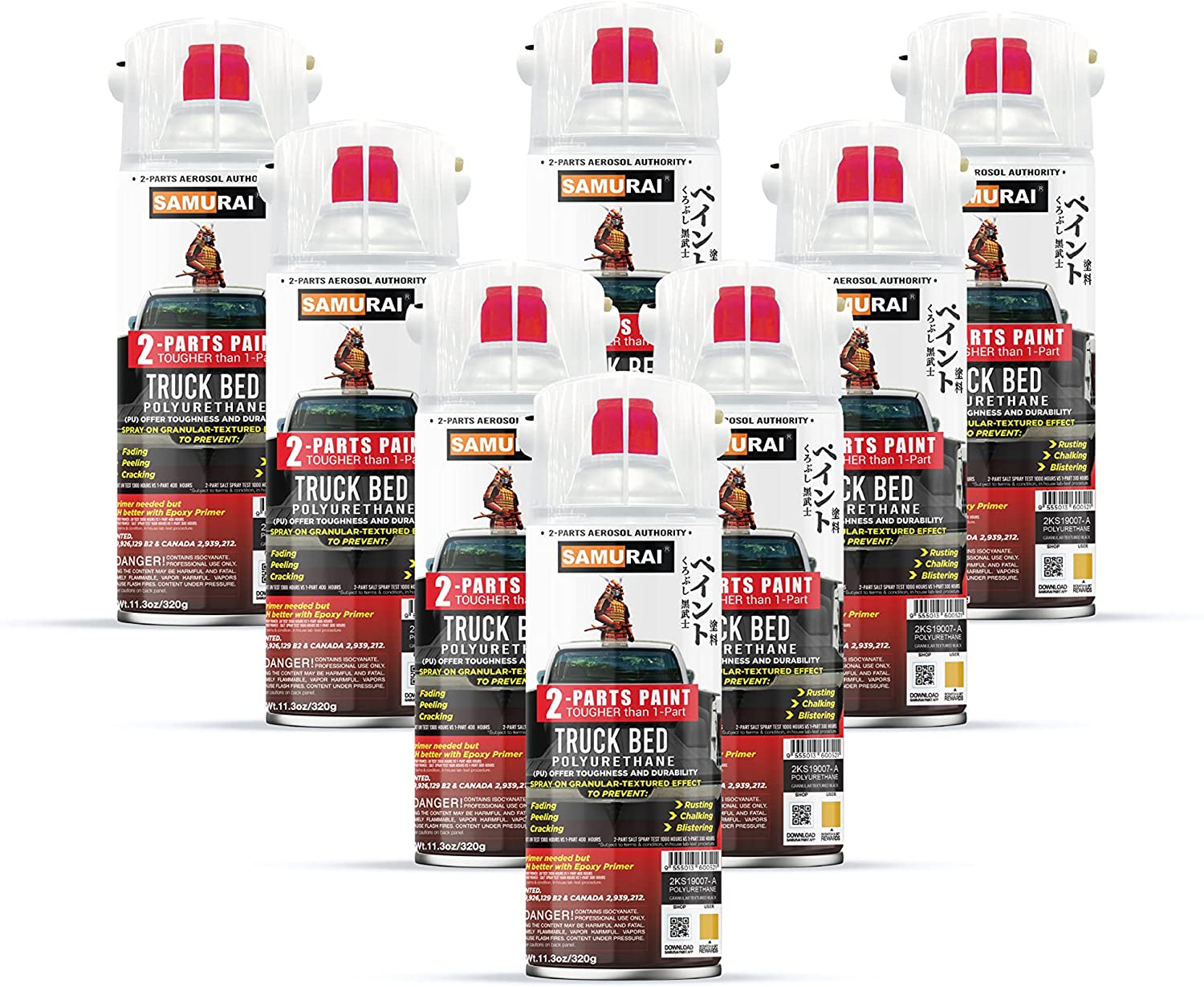 Samurai 2Part Bed Liner Spray Black, 11.3 Ounce 2Part Polyurethane