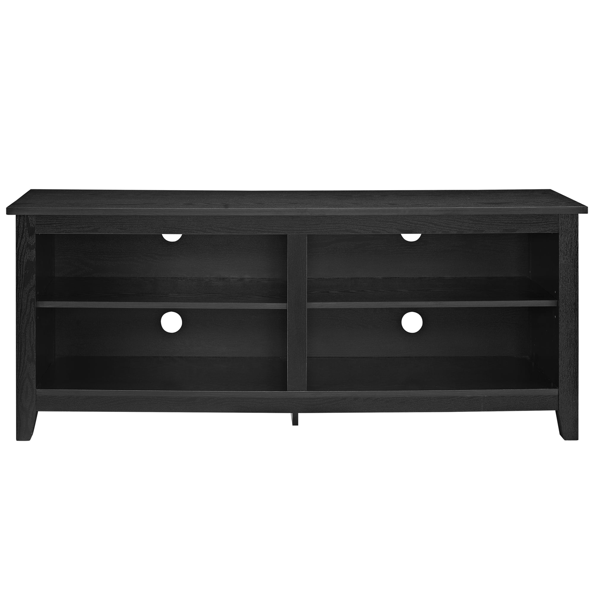 Walker Edison Open Storage TV Stand for TVs up to 65", Black