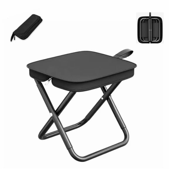 Portable Ultralight Folding Camping Stool - Compact Design Small Folding Chair for Outdoor Hiking, Fishing, Camping, Gardening, and Travel, Heavy Duty Support