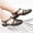 B, variant on Women's Closed Toe Jelly Sandals Flat Adjustable Strap Summer Footwear A 37