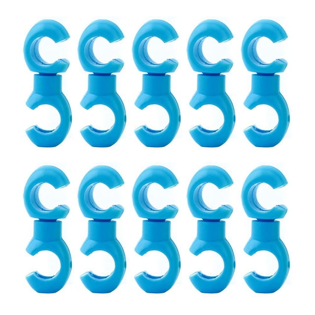 Eigraketly 10 piezas Clips de cable de freno de bicicleta Abrazaderas de línea giratoria tipo S Azul Azul 20piezas