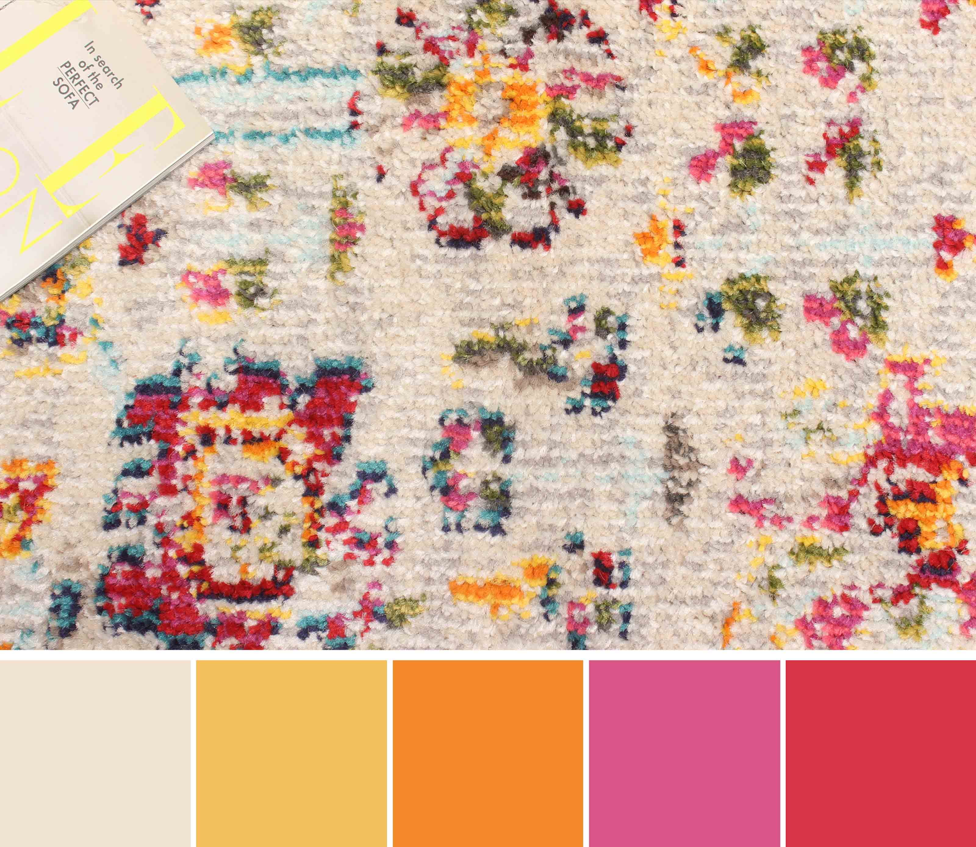 ECARPET Tapis Traditionnel Jasmine pour Salon, Chambre, Salle A Manger, Entrée, Couloir et Plus Encore.