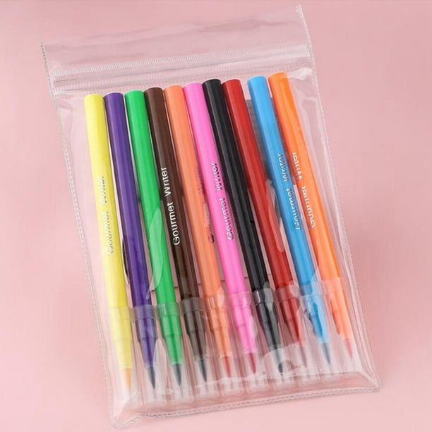 Set De 12 Rotuladores Comestibles De Doble Punta – Colores Brillantes Para Decorar Glaseados, Galletas Y Pasteles