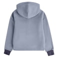 thumbnail image 4 of Vdgthytj Girls Zip up Hoodies Kids Casual Long Sleeve Hooded Sweatshirt Fall Jacket with Thumb Hole 13-14 Years, 4 of 4