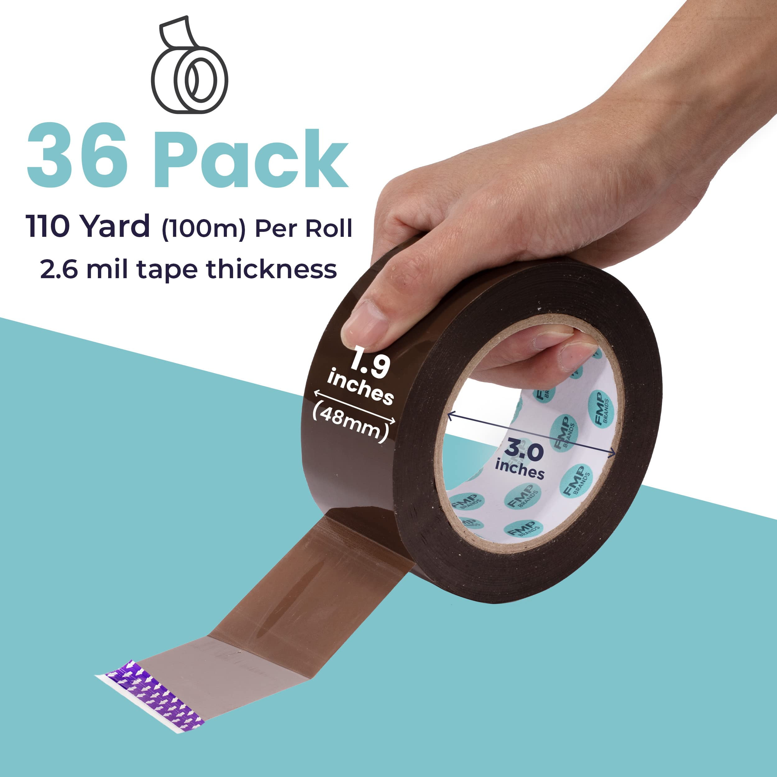 Brown Tape for Packing 37 Micron, Size 72mm x 50mtr +/- 2 mtr