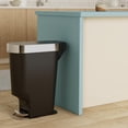 thumbnail image 4 of Simplehuman - Poubelle - Couvercle Rabattable - 10.6 gal - Pédale - Plastique - Noir, 4 of 4