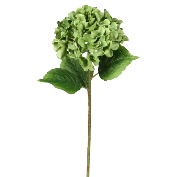 Goodw7 Simulation Hydrangea Faux Silk Bloom with Lifelike Green Leaves and Layered Petals for Home Wedding Decor Floristry Bouquets