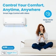 Senville 24000 BTU Mini Split Air Conditioner Heat Pump, LETO Series, 208/230V, Works with Alexa, White