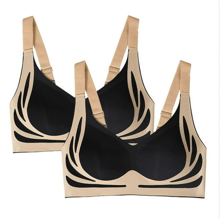 PRORMOOW Running Sports Bras for Women  High Impact Sports Bra  Wireless Bras  Bras for Women Everyday Bras Novelty Plus Size Push Up Full Coverage Seamless Steel Ring Sports Gathering Fixing Cup Bra