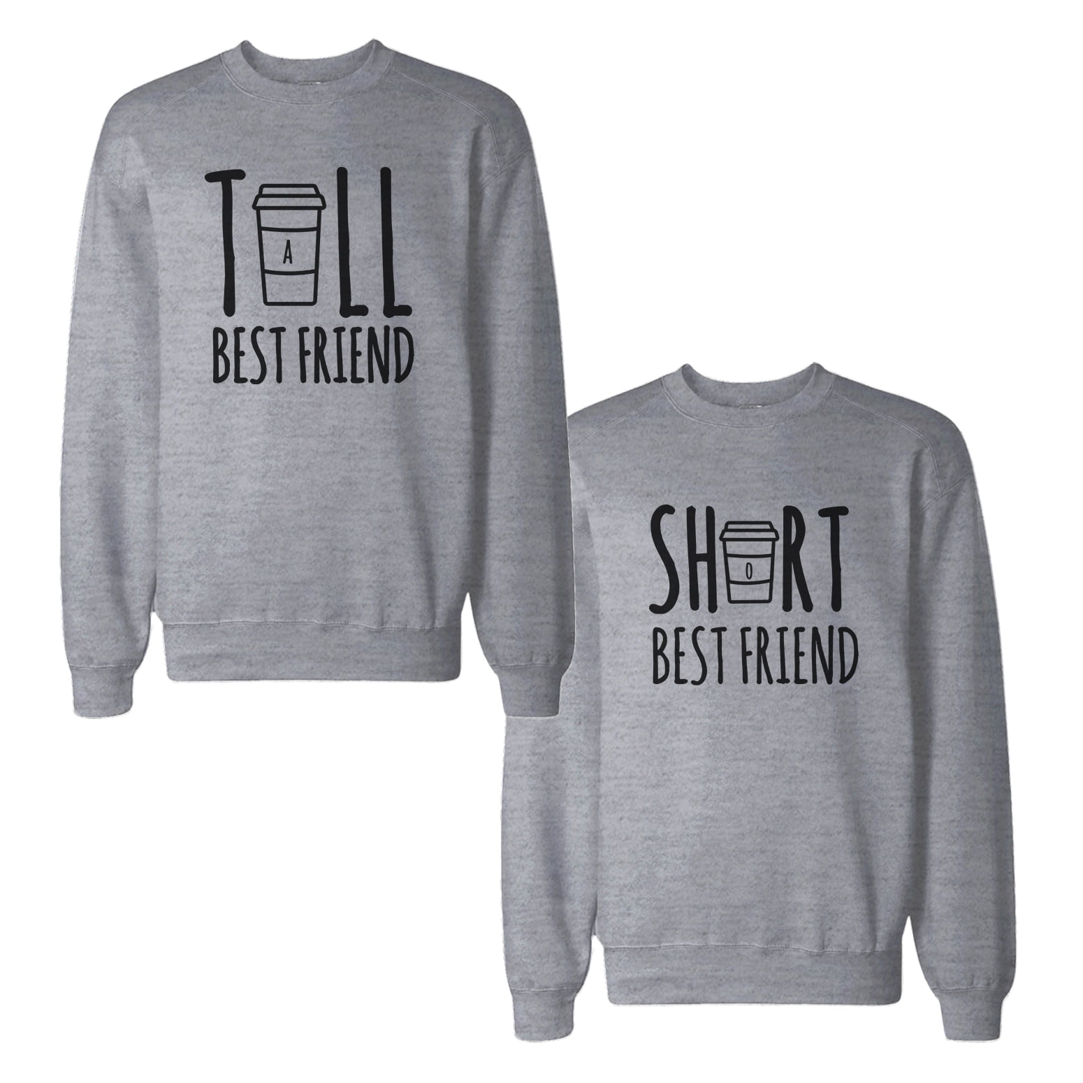 365 Printing Tall and Short Best Friends BFF Sweatshirts Matching Sweat Shirts 