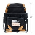 thumbnail image 5 of ToolTreaux 10 Pocket Suede Leather Tool Pouch Hammer Drill Tool Bag - Black, 5 of 10