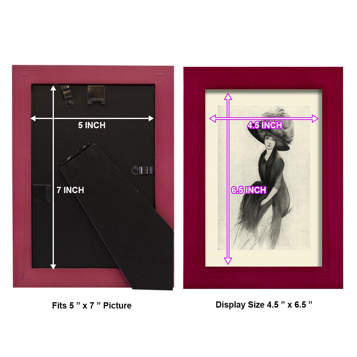 Feather Hat II -Framed Print w/glass-Cherry Red