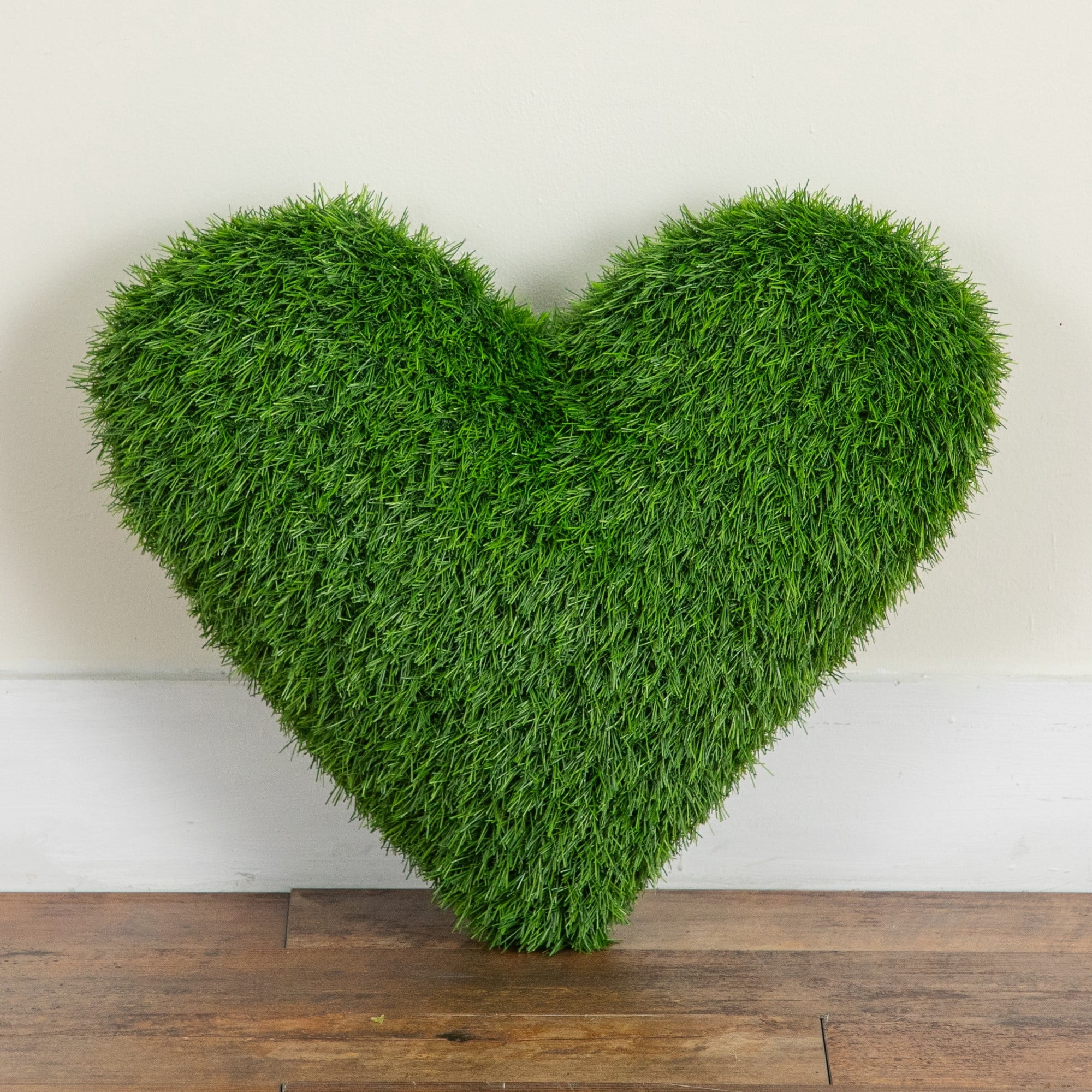 Nearly Natural UV-Resistant Artificial Outdoor Heart Shaped Throw Pillow - 19"