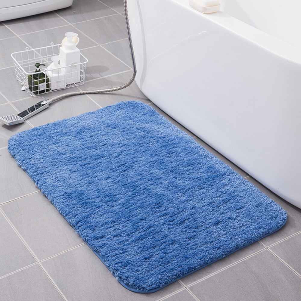 Bath Rug, Thick Soft Bathroom Rugs, Microfiber Dries Quickly, Shaggy Machine Washable Mats